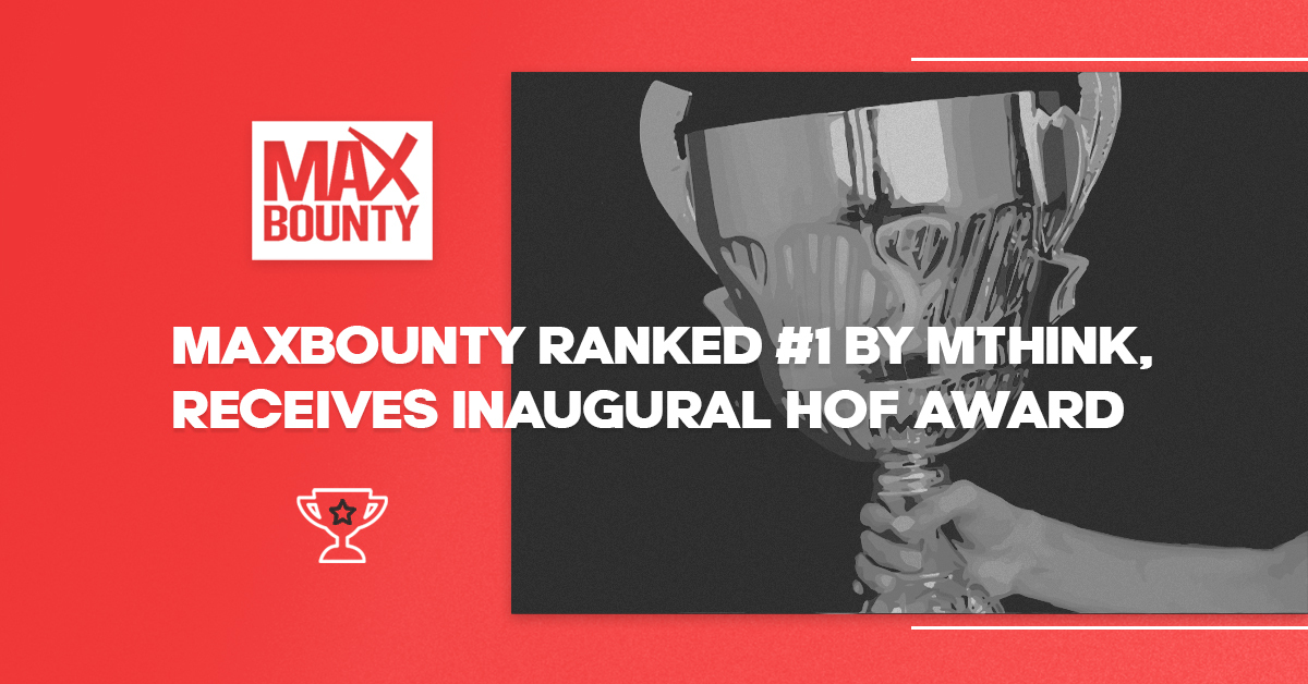 MaxBounty Ranked #1 CPA Network 2024 by mThink Blue Book and Receives Hall of Fame Award